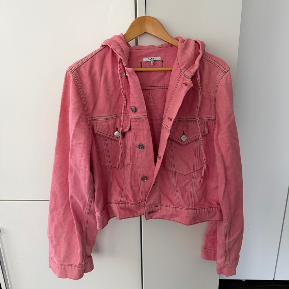 Ganni Pink Jean Jacket